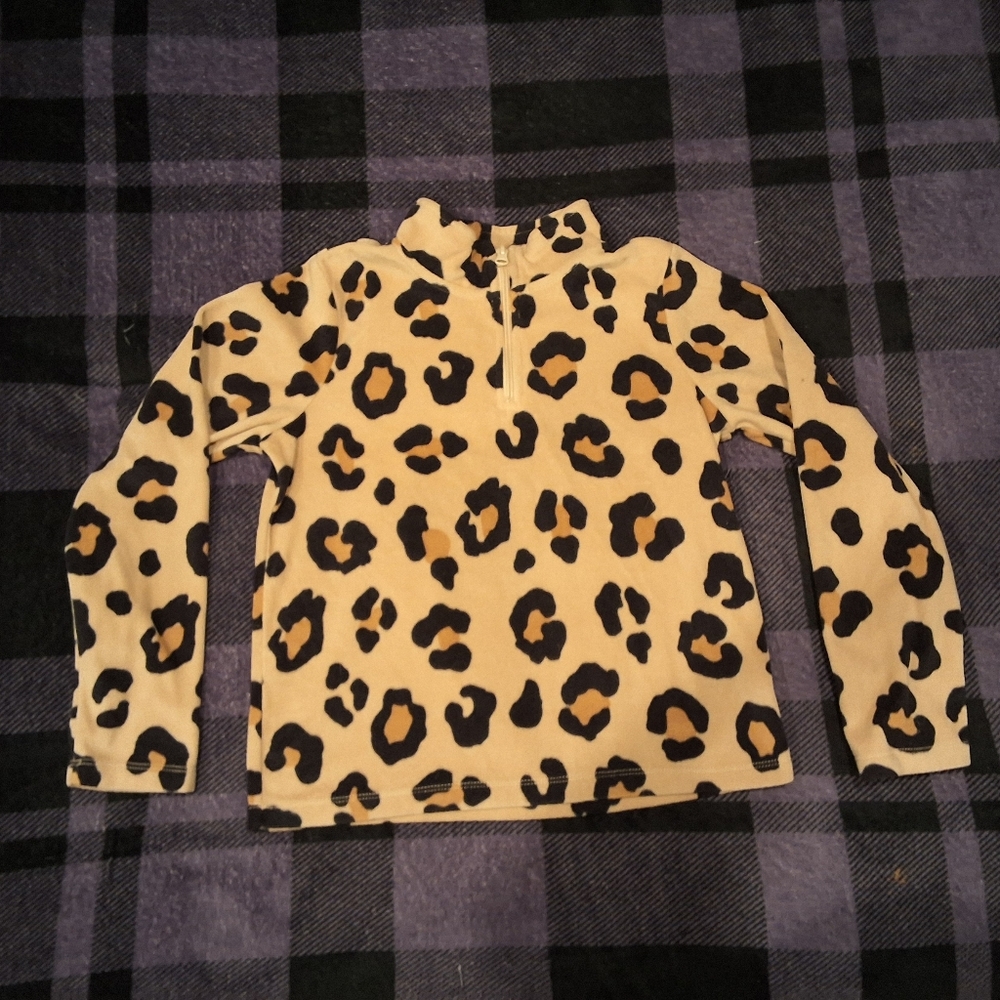 Kids Leopard Print Long-Sleeve Pull Over